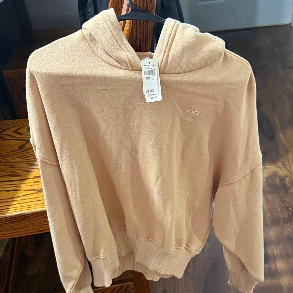 Aerie Beige Hooded Sweatshirt